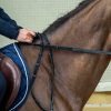 5/8" Web Reins With 9 Leather Loops (Without Stopper) - Image 1