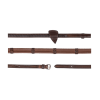 1/2" Rubber Reins with 7 leather loops and plaited finish - Image 3